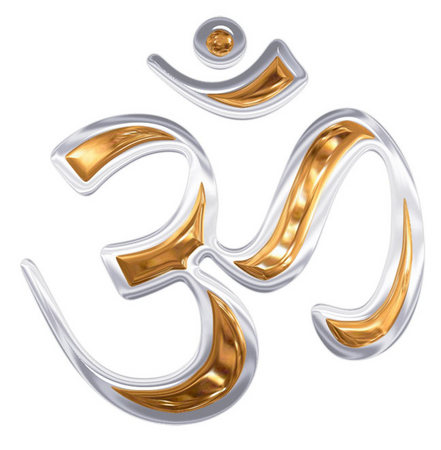 Gold and silver OM symbol