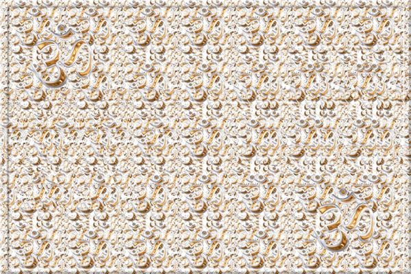 Stereogram of field of OM symbols designed in such away that by diverging ones eyes and contemplating the field of OM one can have an experience of Self recognition